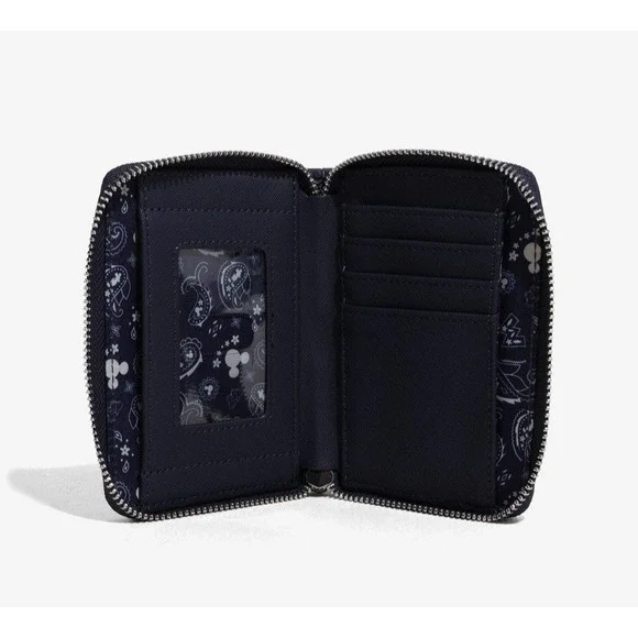 Loungefly Disney‎ Mickey Mouse Bandana Patterned Convertible Backpack & WALLET!